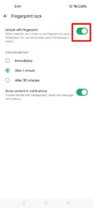 WhatsApp Par Lock Kaise Lagaye